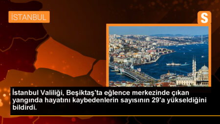 İstanbul Valiliği, Beşiktaş’ta eğlence merkezinde çıkan yangında hayatını kaybedenlerin sayısının 29’a yükseldiğini bildirdi.